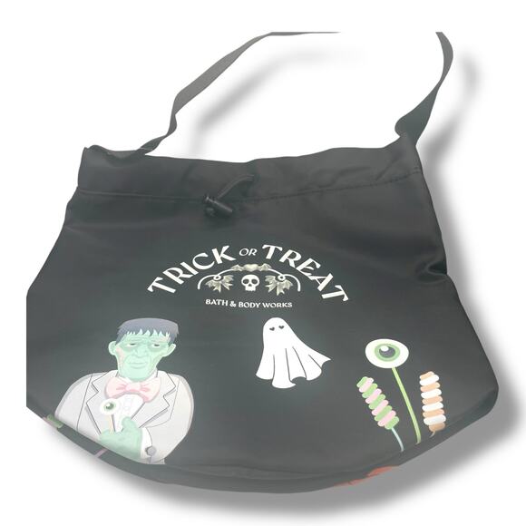 Bath & Body Works Halloween Trick or Treat Tote Bucket Bag Glow in Dark Pumpkin - Picture 9 of 9